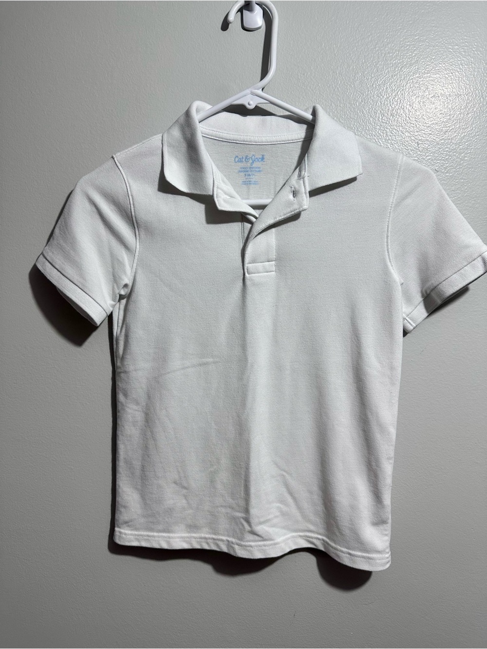 Cat & Jack White Polo Top Size S (1402)